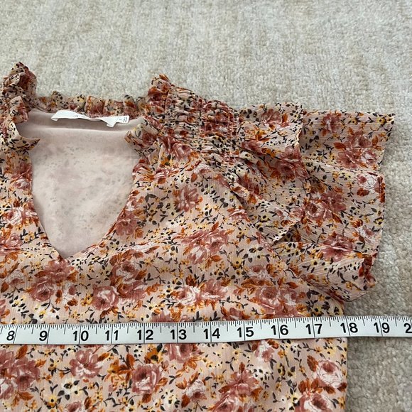 ASTR The Label Floral Smocked Crop Top S - Picture 6 of 7